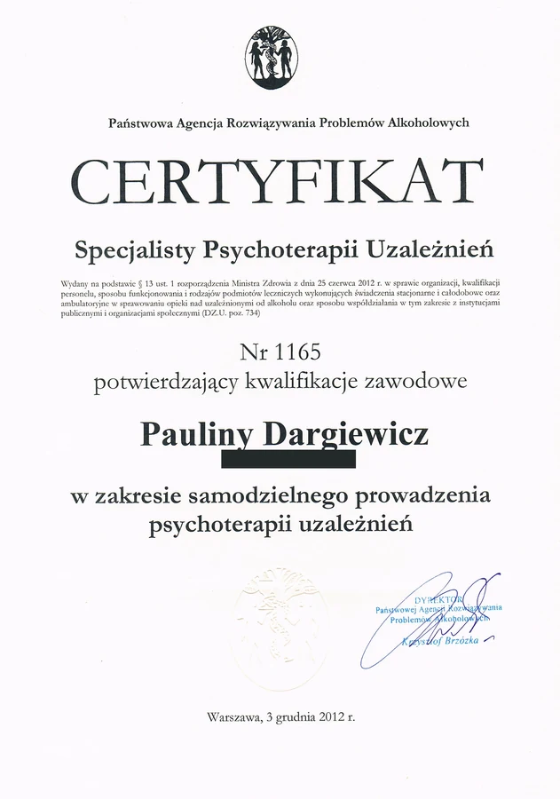 Psychoterapia uzależnień — dokument Pauliny Dargiewicz